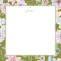 Green Floral Notepad