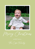 Green Watercolor Christmas Card