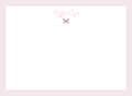 Pink Floral Butterfly Notecard