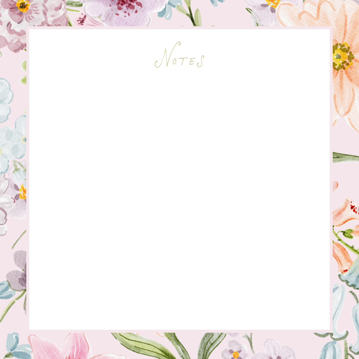 Pink Floral Notepad