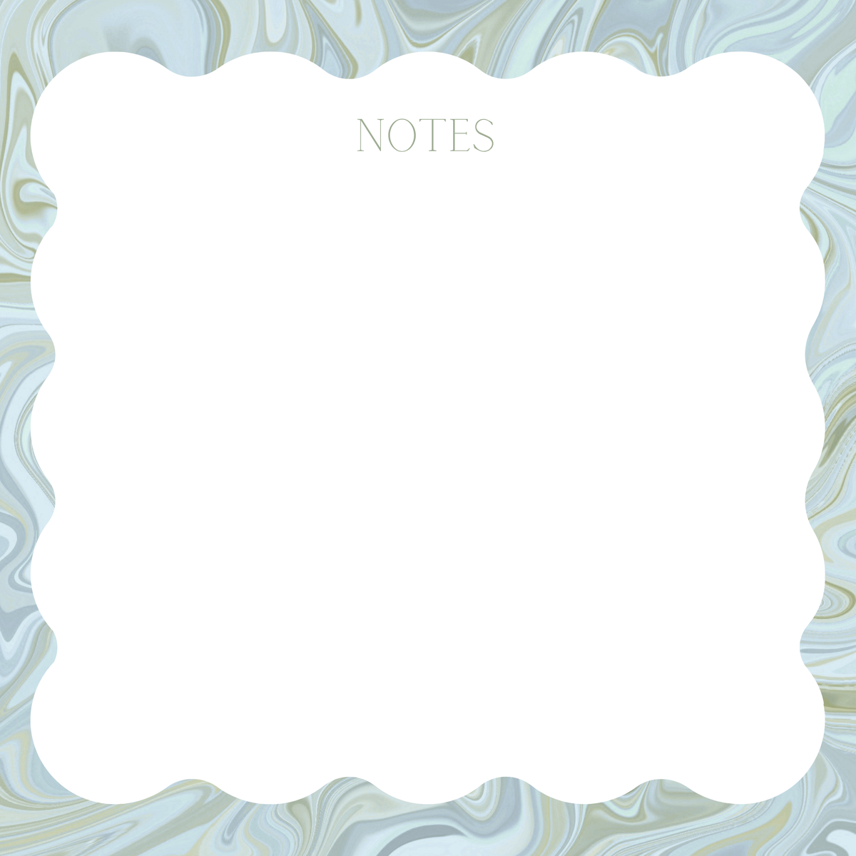 Marbled Scalloped Notepad